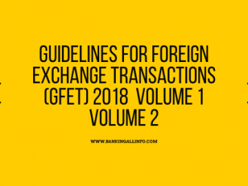 Guidelines for Foreign Exchange Transactions (GFET) 2018 Volume 1 Volume 2