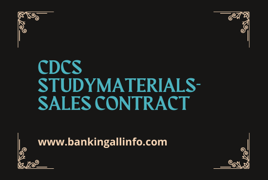 CDCS-Study-Materials-Sales-Contract
