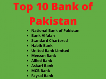 Top 10 Bank of Pakistan
