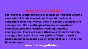 SBI Personal Loan in India
