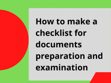 How to make a checklist for documents preparation and examination