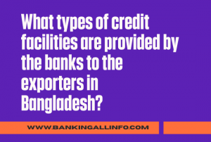 What types of credit facilities are provided by the banks to the exporters in Bangladesh