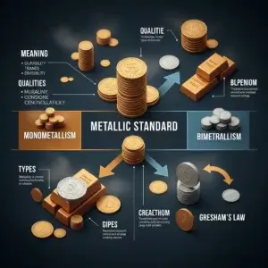 Metallic Standard Meaning, Qualities, Types, Monometallism, Bimetallism & Gresham’s Law