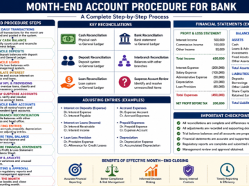 Month end account procedure for bank