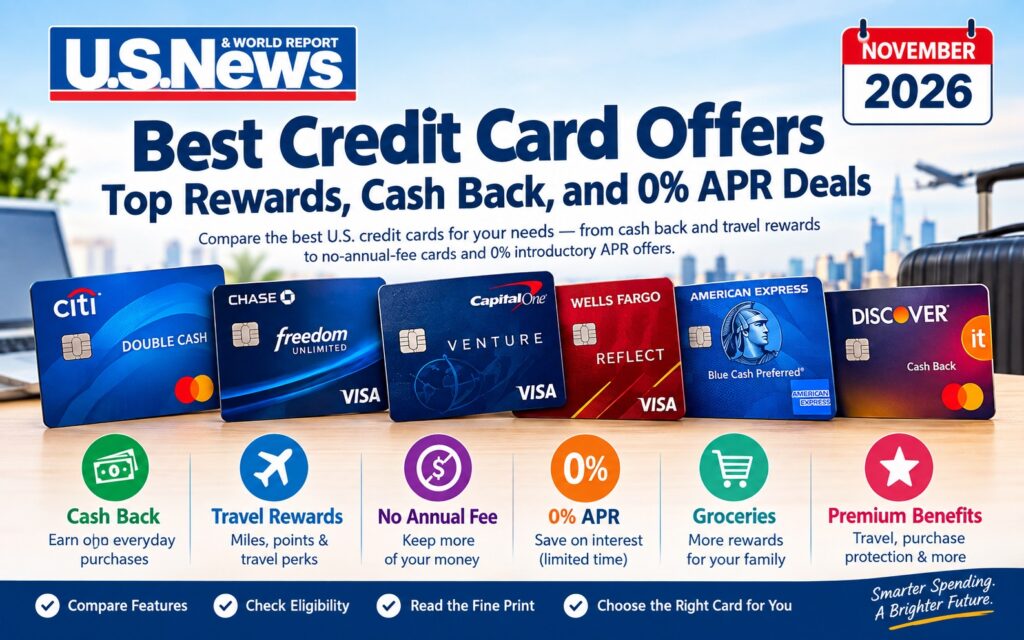 U.S. News best credit card offers November 2026